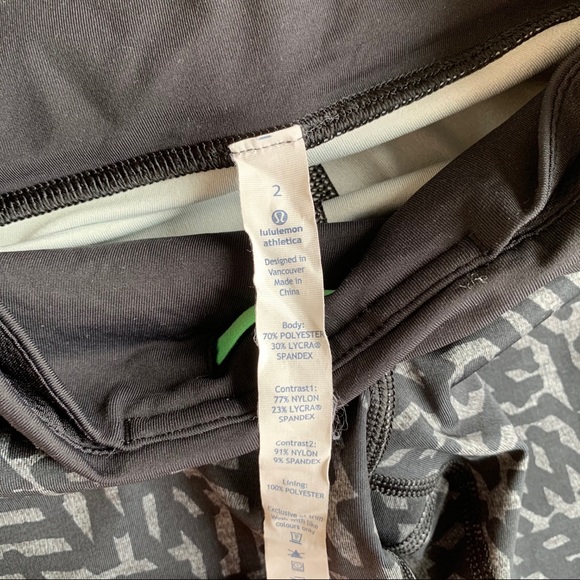 LULULEMON Run: Inspire Crop II size 2 black grey - Picture 6 of 12